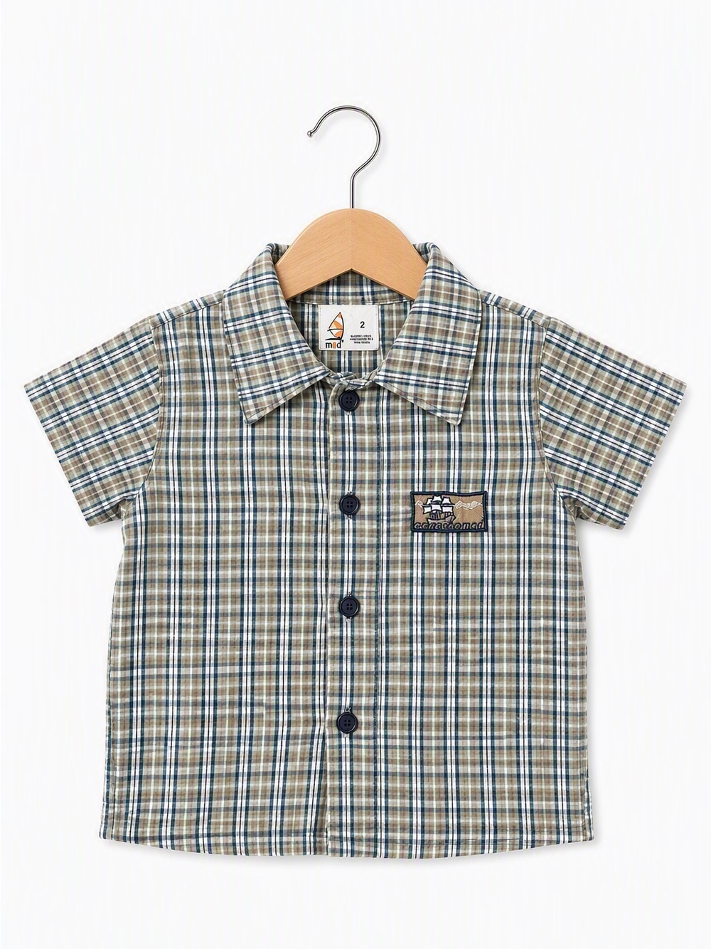 Rare True Textured Vintage Plaid Short Sleeve Button Down Shirt 2T Granby Canada
